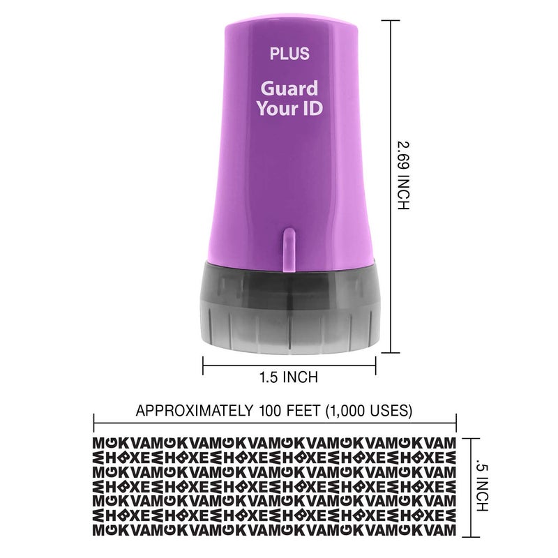 Plus Guard Your ID Identity Theft Prevention Stamp Advanced Roller Combo Pack, 60169 - Image 5